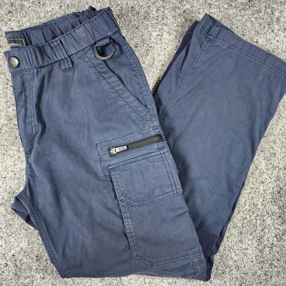BC Clothing Convertible Cargo Pants Mens S x 30 Blue Zip Off Hiking Excellent